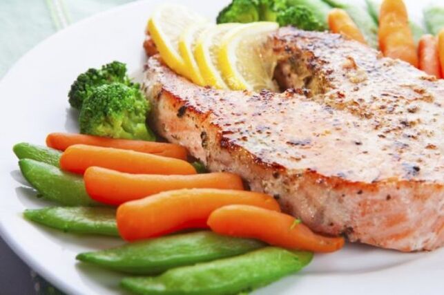 friptură de pește cu legume pentru o dietă proteică